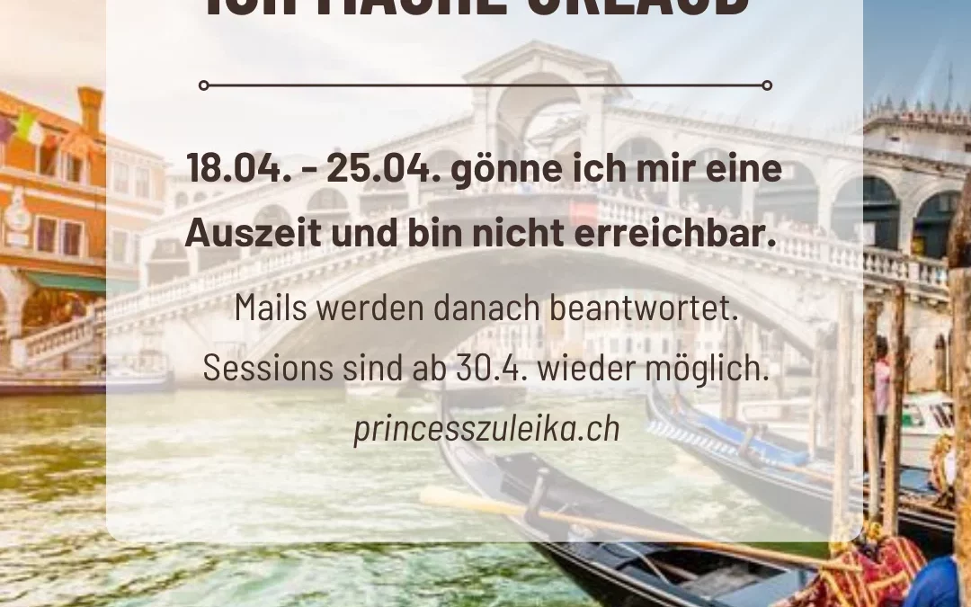 ich mache eine kleine Pause